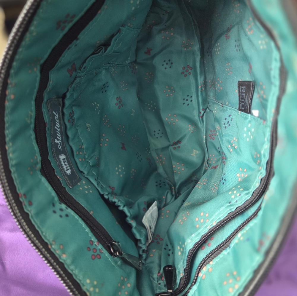 EUC Lug Swivel Convertible Crossbody Bag Bloom Black Floral Print - Picture 8 of 16
